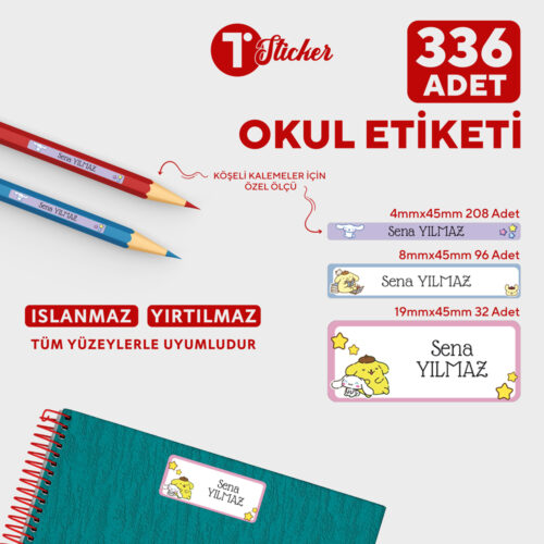336 Adet Kişiye Özel Okul Etiketi - Görsel 6