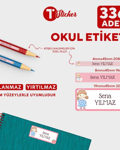 336 Adet Kişiye Özel Okul Etiketi - Görsel 4