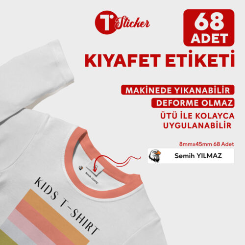 68 Adet Kişiye Özel Kıyafet Etiketi - Görsel 6