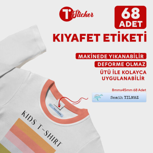 68 Adet Kişiye Özel Kıyafet Etiketi - Görsel 3