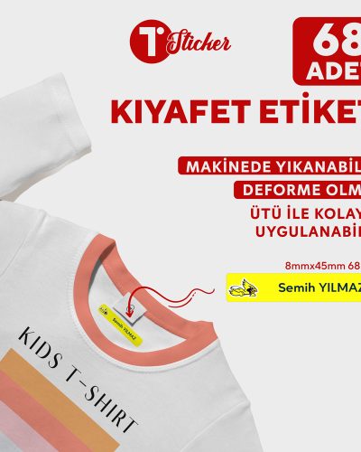 68 Adet Kişiye Özel Kıyafet Etiketi - Görsel 14