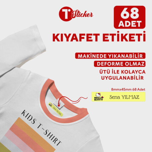 68 Adet Kişiye Özel Kıyafet Etiketi - Görsel 2