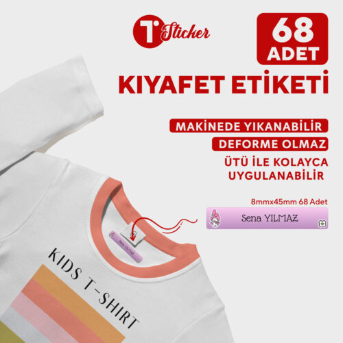 68 Adet Kişiye Özel Kıyafet Etiketi - Görsel 19