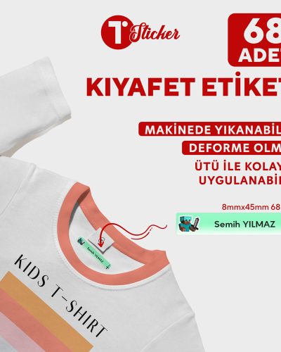 68 Adet Kişiye Özel Kıyafet Etiketi - Görsel 22