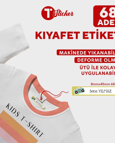 68 Adet Kişiye Özel Kıyafet Etiketi - Görsel 3