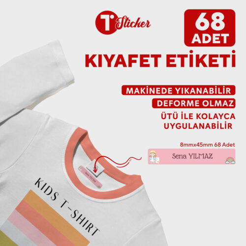 68 Adet Kişiye Özel Kıyafet Etiketi - Görsel 9
