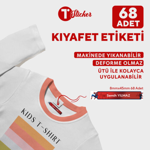 68 Adet Kişiye Özel Kıyafet Etiketi - Görsel 7