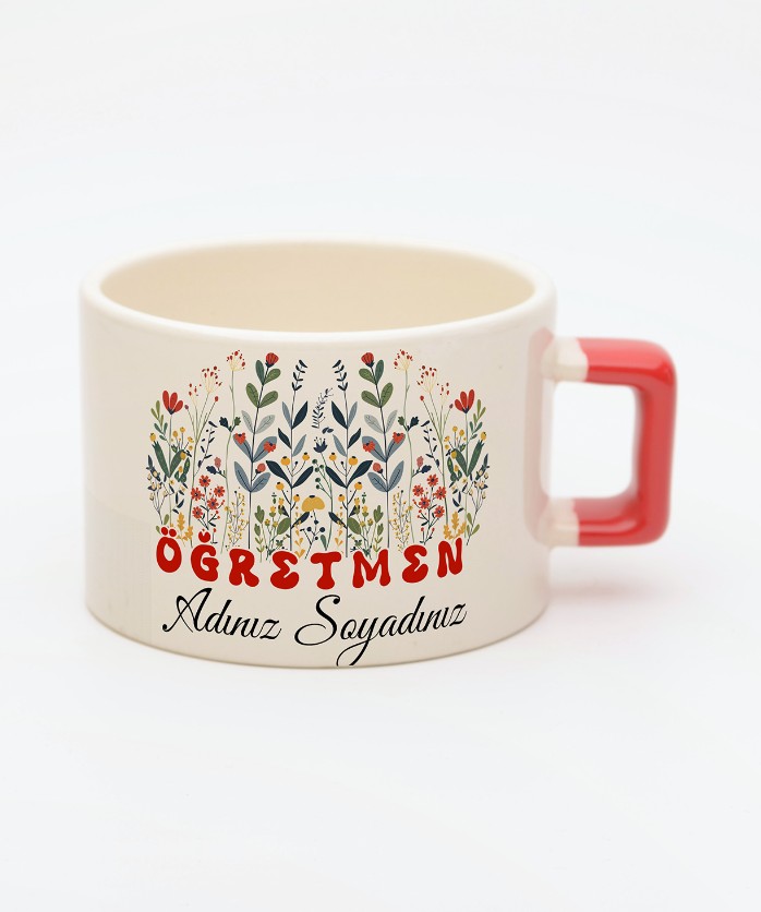 Öğretmen temalı isimli fincan
