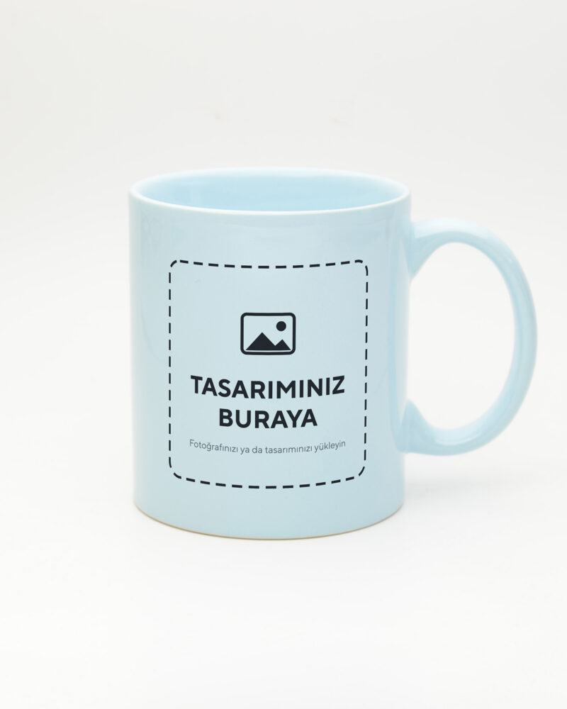 Kişiye Özel Pastel Kupa – Pastel Mavi (tasarımınız bu alana basılır)