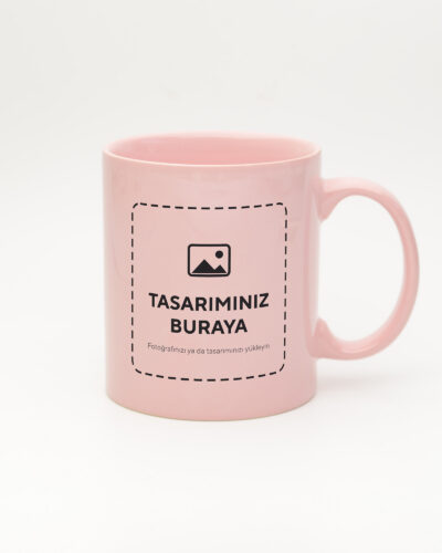 Kişiye Özel Pastel Kupa – Pastel Pembe (tasarımınız bu alana basılır)