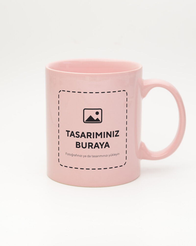 Kişiye Özel Pastel Kupa – Pastel Pembe (tasarımınız bu alana basılır)