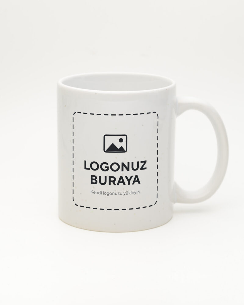 Logolu Simli Kupa Beyaz