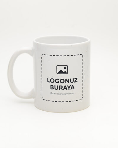 Logolu Simli Kupa Beyaz