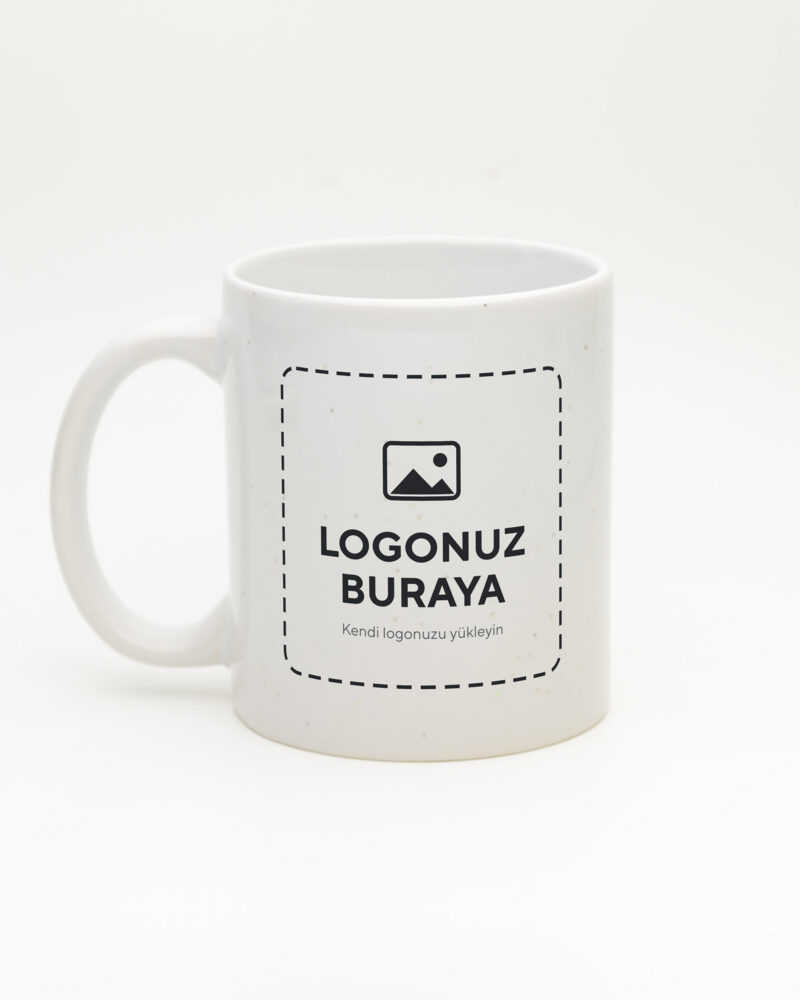 Logolu Simli Kupa Beyaz