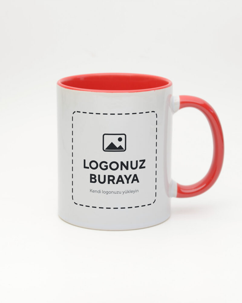 Logolu Standart Kupa – Kırmızı (logonuz bu alana basılır)
