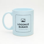 Logolu Standart Pastel Kupa Pastel Mavi