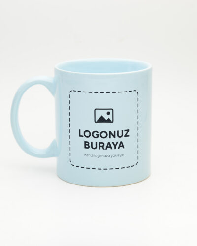 Logolu Standart Pastel Kupa Pastel Mavi