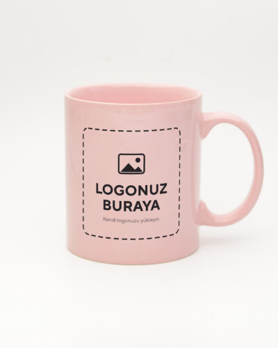 Logolu Standart Pastel Kupa Pastel Pembe