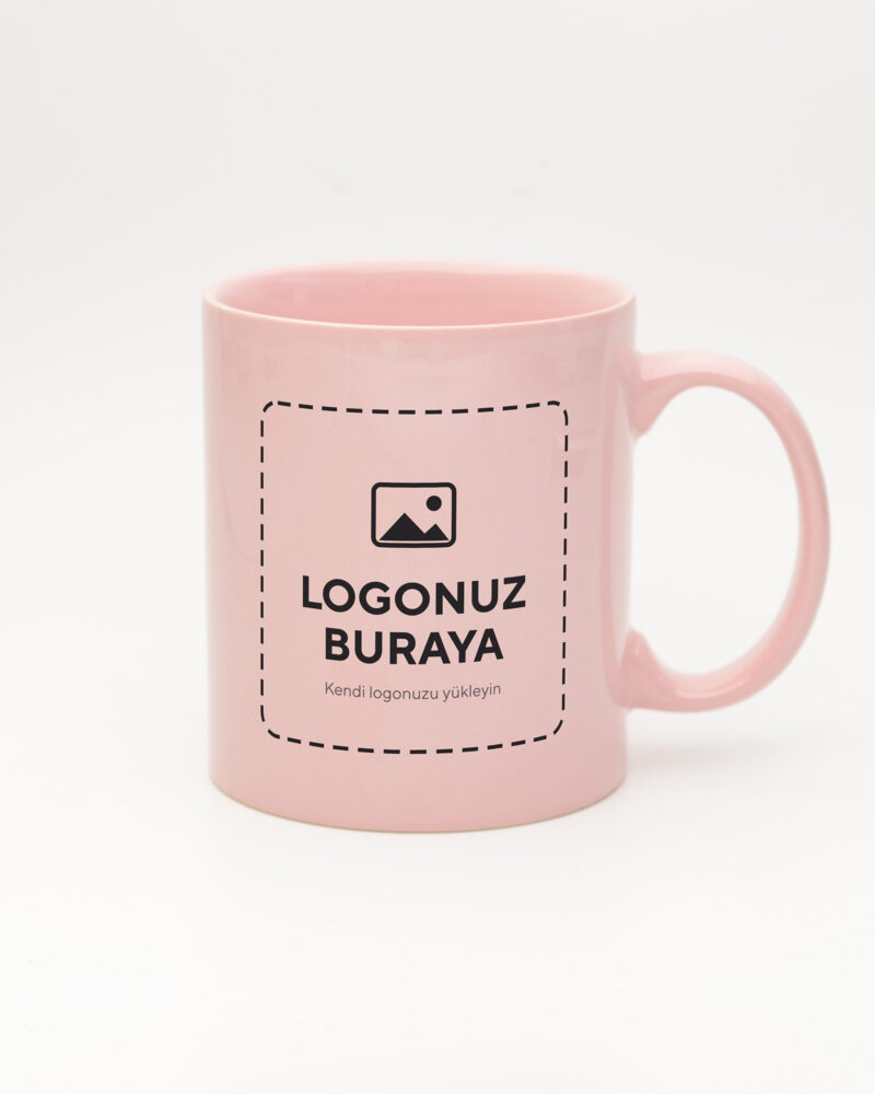 Logolu Standart Pastel Kupa Pastel Pembe