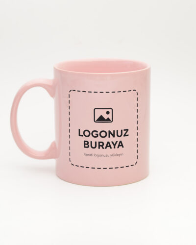 Logolu Standart Pastel Kupa Pastel Pembe