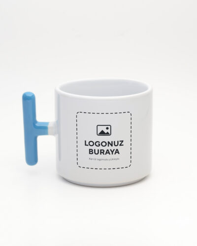 Logolu T Kulp Kupa mavi