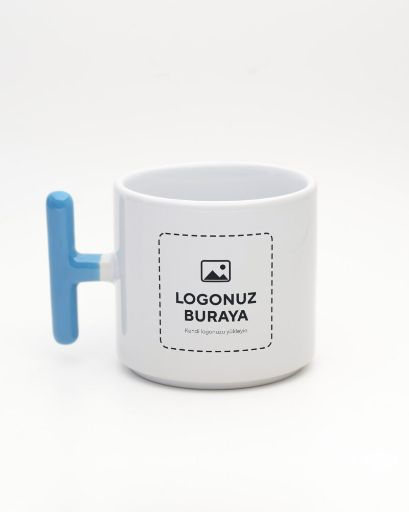 Logolu T Kulp Kupa mavi