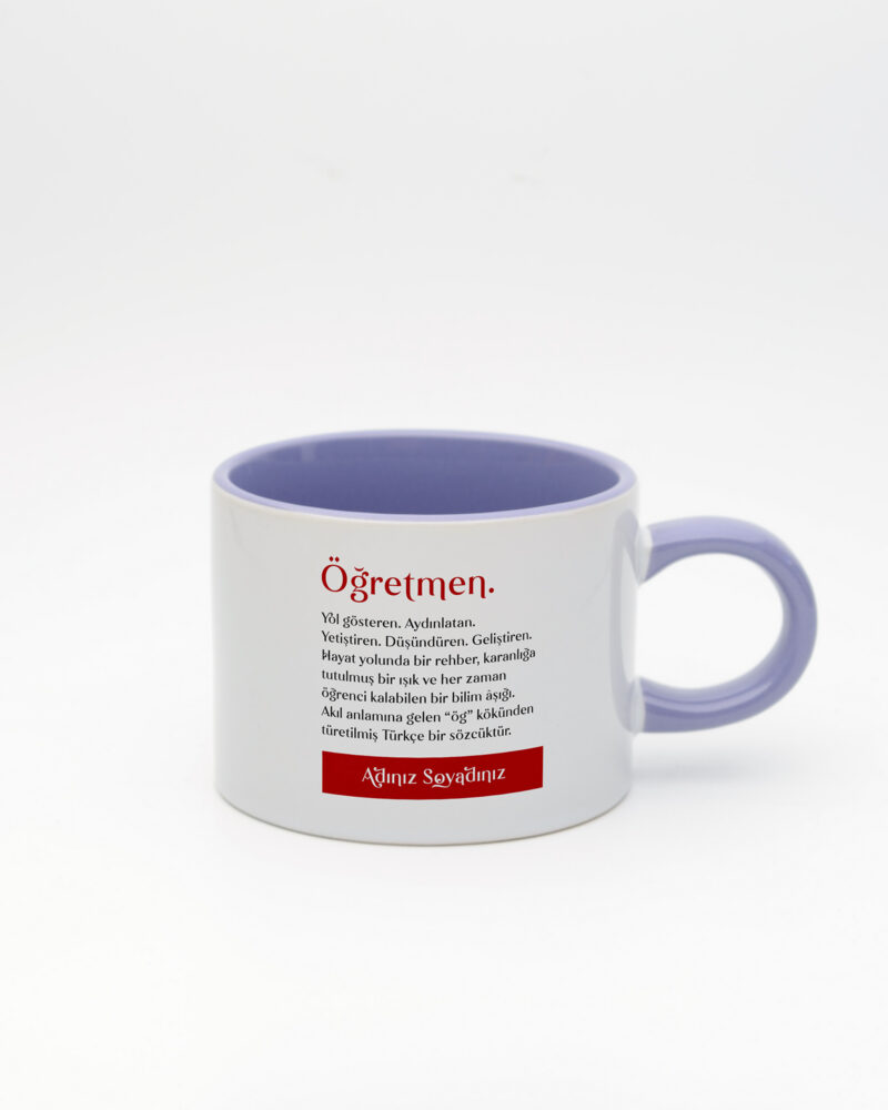 Öğretmen Kelime Sweet Fincan Lila