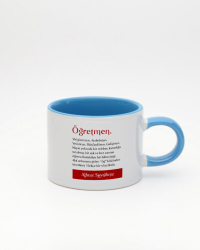 Öğretmen Kelime Sweet Fincan Mavi