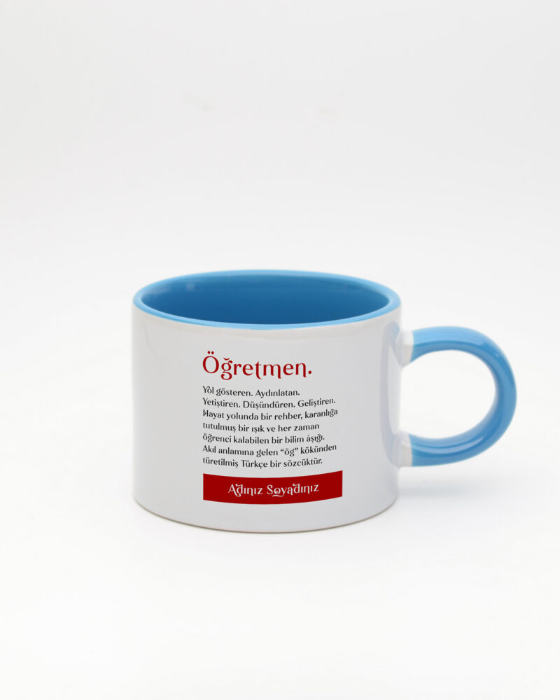 Öğretmen Kelime Sweet Fincan Mavi