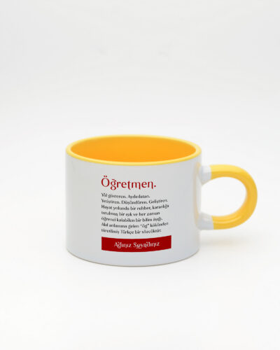 Öğretmen Kelime Sweet Fincan Sarı