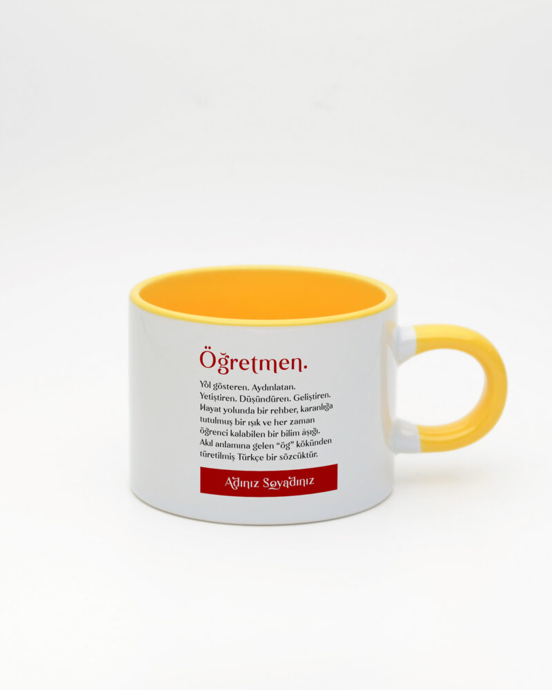 Öğretmen Kelime Sweet Fincan Sarı