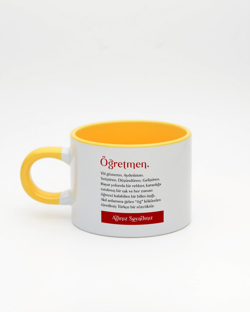 Öğretmen Kelime Sweet Fincan Sarı
